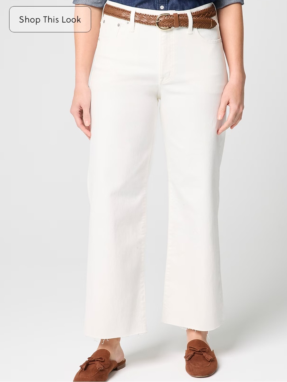 J crew Petite curvy wide-leg cropped jean in all-day stretch